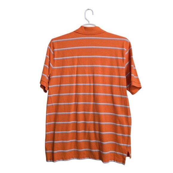Brooks Brothers 346 Orange Striped Original Fit Polo Shirt Sz L - Picture 7 of 10